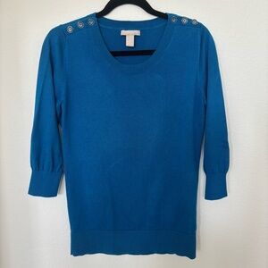 Banana Republic Vibrant Blue Knit Top